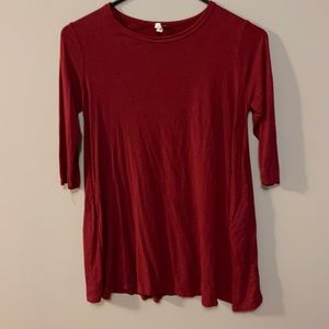 Girls maroon boutique dress with pockets